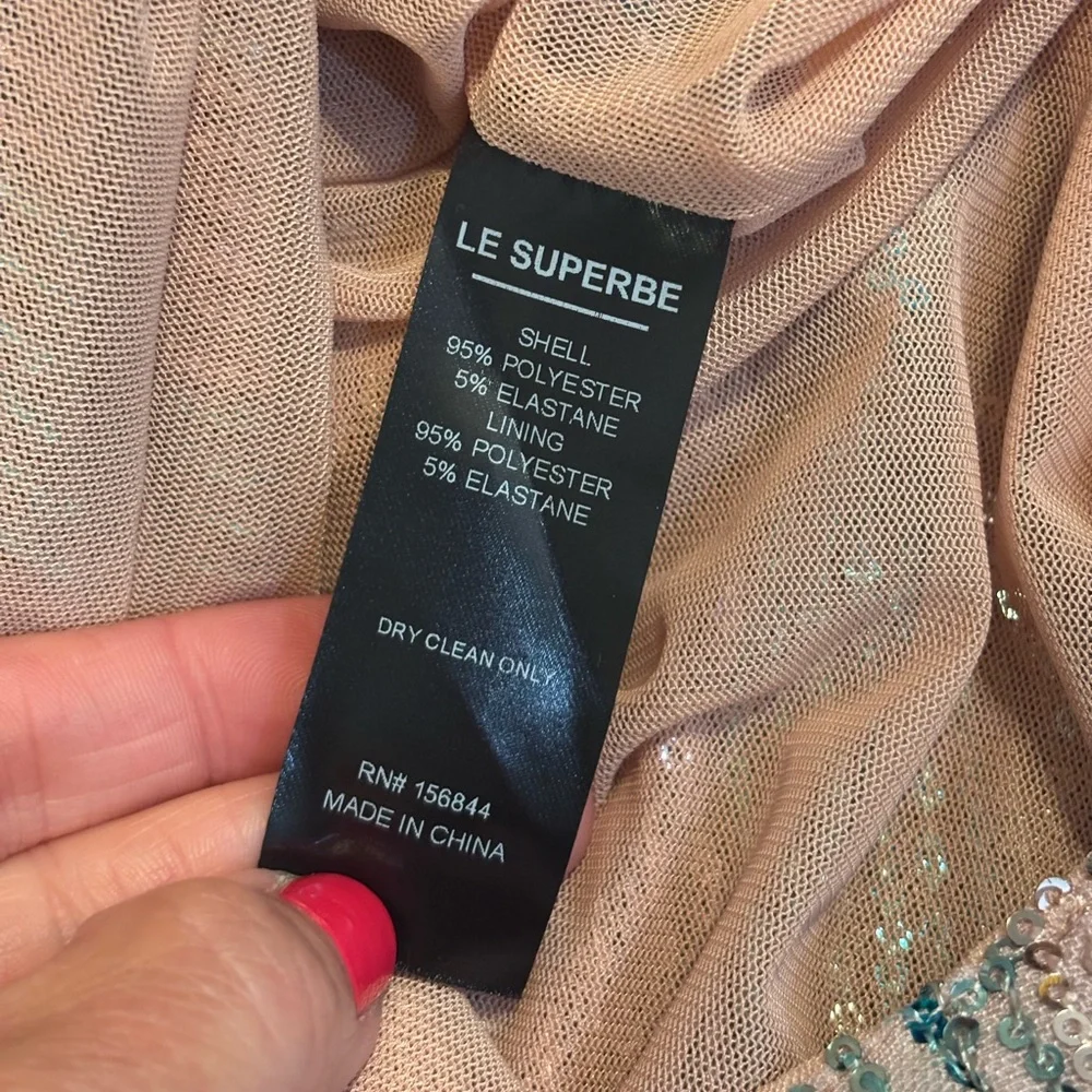 LE SUPERBE MINI MIKO DRESS AQUA RAINBOW size 4 NWT $495๐ - Picture 14 of 14